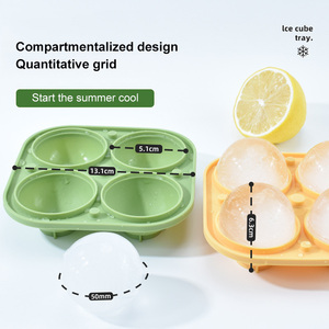 Tùy Chỉnh Tái Sử Dụng Linh Hoạt Lớn 4 <span class=keywords><strong>Silicone</strong></span> <span class=keywords><strong>Ice</strong></span> <span class=keywords><strong>Cube</strong></span> Khay Tủ Đông Nắp Di Động BPA Miễn Phí Thân Thiện Với Môi Tổ Ong Lưới Khuôn Set <span class=keywords><strong>Ice</strong></span> - Product Image 5
