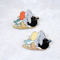 Vente en gros sans minimum, logo personnalisé, perle en métal plaqué or, artisanat anime et dessin animé pour épinglette en émail dur personnalisée