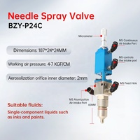 Vanne de pulvérisation liquide de précision BZY, vanne de distribution pneumatique pour application d'adhésif/colle, d'alcool, de graisse, compatibilité aiguille 10