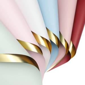 Papel de Envolver Flores Dorado de Doble Color, Impermeable, Papel Ouya Dorado para Ramos con Material Floral - Product Image 3