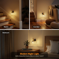 Veilleuse LED en verre LOHAS avec capteur crépusculaire, forme florale, intensité variable 1W, style vintage citrouille pour chambre et couloir