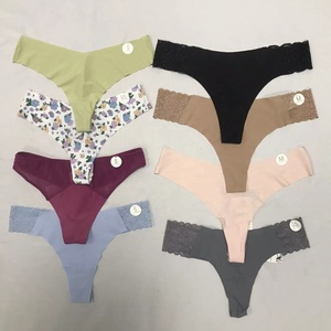 Intimo per ragazze <span class=keywords><strong>bianco</strong></span> Sexy 100% <span class=keywords><strong>cotone</strong></span> <span class=keywords><strong>perizoma</strong></span> tinta unita vita bassa slip senza cuciture mutandine di pizzo <span class=keywords><strong>perizoma</strong></span> per le donne-P - Product Image 3