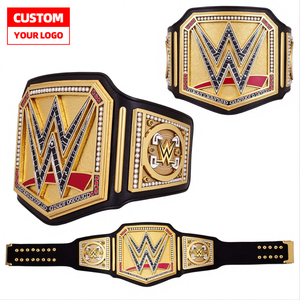 เข็มขัดหนังนักมวยปล้ำมวยไทยแบบกำหนดเองโลโก้ได้ - Product Image 1