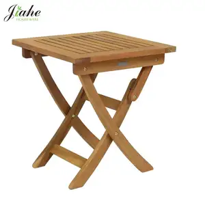 الأوكالبتوس خشبية صغيرة قابلة للطي طاولة جانبية تصميم طاولة قابلة للطي
