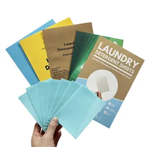 Biodegradable Washing Powder Pure plant Eco- Friendly laundry Soap Sheets Pure Natural Plant Laundry Paper sheet