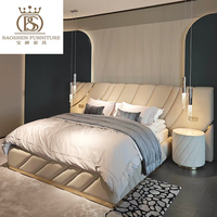 Lit de Luxe King Size BS Deux Personnes, Design Italien, Ensemble de Meubles de Chambre de Luxe pour Villa et Hôtel