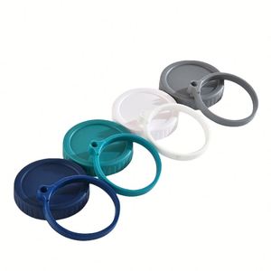 Vente en gros de couvercles en plastique colorés épaissis anti-fuite de 70 mm et 86 mm pour bocaux Mason à large ouverture et à ouverture standard, bouchons de rangement en plastique pour Mason - Product Image 2