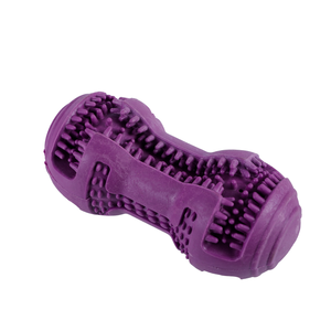 JIUZE Prezzo di Fabbrica Eco-Friendly Giocattolo da Masticare per Cani a Forma di Manubrio Sonoro, Taglia Media, per Pulizia Denti e Salute Dentale, in Gomma Resistente - Product Image 4