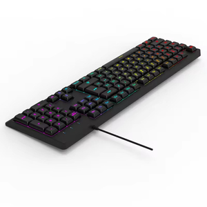 Teclado de Oficina Negro de 104 Teclas, Membrana USB, Cableado, Personalizado, Tamaño Completo, 5 Colores de Iluminación, Retroiluminado - Product Image 5