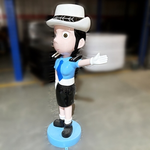 Figura de Anime de alta calidad, estatua de resina, personaje de policía de tráfico, figura de acción de tamaño real para decoración, escultura de Anime - Product Image 3