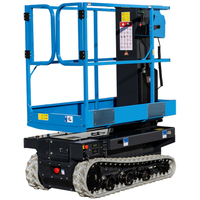 JIALITE Élévateur à mât vertical sur chenilles AMWP4C-6110 Électrique en acier au carbone avec commandes proportionnelles, zéro virage, frein automatique et fonction d'urgence