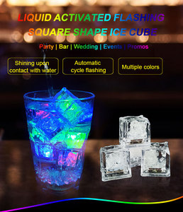Đa Màu Sắc Không Thấm Nước Cấp Thực Phẩm Chất Liệu Chất Lỏng Cảm Biến Phát Sáng Ánh Sáng up Ice Cubes Cho Giáng Sinh Năm Mới Bầu Không Khí Đạo Cụ - Product Image 4
