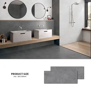 فوشان رمادي الداخلية 3d قالب سطح الخزف المطبخ بلاط أرضيات الحمام و ألواح حائط