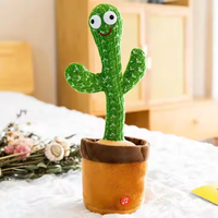 Nouvelle conception : Peluche Cactus Dansant 35cm, Douce, Fonction Enregistrement et Répétition, Haut-parleur Mignon pour Enfants, Idéal Anniversaire