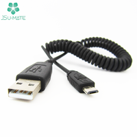 Cable Micro USB redondo blanco A a 5 pines Micro-B USB Quad Cargador Cable Micro USB 2,0 Cable de sincronización de datos para Android