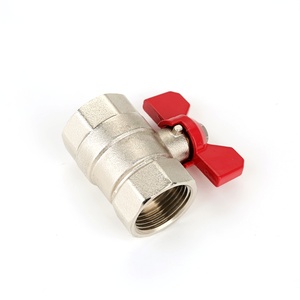 AVONFLOW Polierter vernickelter Messing-Schmetterlings griff Buchse X Innengewinde Kugel hahn 1/2 \ "-1 \" Größe Kunden spezifisch OEM unterstützt - Product Image 3