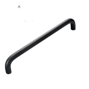 Modern Minimalist Aluminum Alloy Cabinet Handles Black Kitchen Wardrobe <b>Drawer</b> <b>Pulls</b> American Style Extended Length Available - Product Image 5