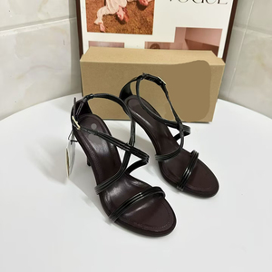 Sandales à talons hauts décontractées pour femmes, avec bride fine, style été 2025, talons ouverts à l'arrière - Product Image 4