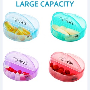 JH Medibox Nouveau Boîte à Pilules Pratique en Cuir Noir <span class=keywords><strong>et</strong></span> Plastique PP à 14 Compartiments avec Compartiments <span class=keywords><strong>Matin</strong></span> <span class=keywords><strong>et</strong></span> <span class=keywords><strong>Soir</strong></span> pour Usage Médical - Product Image 6
