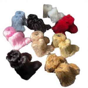 Botas de Invierno de Alta Calidad para Niñas, Forradas de Piel Sintética, Cómodas y Cálidas, Antideslizantes, Botas de Nieve de Lujo con Piel de Mongolia - Product Image 2