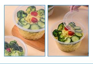 Conteneur alimentaire jetable en <span class=keywords><strong>plastique</strong></span> PET de bonne qualité, plateau de préparation de repas, bol à emporter pour biscuits et nouilles, pour le stockage des aliments - Product Image 6