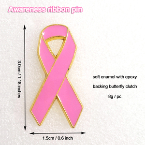 Insignias de Concientización sobre el Cáncer de Mama con Listón Rosa, Insignias de Concientización sobre el SIDA con Listón Rosa, Pines de Esmalte, Venta al por Mayor en China - Product Image 6