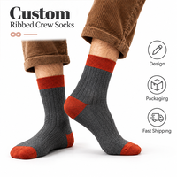 Chaussettes décontractées en coton pour femmes, style rétro, à bout contrastant et talon, respirantes, tricotées à rayures verticales, vente en gros