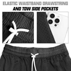 Pantalones Cortos Deportivos de Malla para <span class=keywords><strong>Hombre</strong></span> AIMPACT de 7 Pulgadas, Pantalones Cortos de Gimnasio de Doble Capa con Bolsillo, Cordón Ajustable, Transpirables, para Baloncesto - Product Image 2