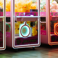 XINYU Machine à griffes à monnayeur, prise US, en plastique et métal, rose, pour peluches, modèle Adventure Planet, machine à cadeaux et poupées