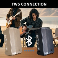 Haut-parleur PA 8 pouces à batterie, 3 canaux de mixage, 150W RMS, 115dB SPL, idéal pour artistes de rue, réunions, cafés et concerts en direct - Offre Spéciale