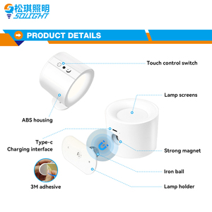 高性能屋内回廊階段型モーションセンサーライト360回転ステップレス調光1.8w <span class=keywords><strong>LED</strong></span>モダンウォールランプ - Product Image 2