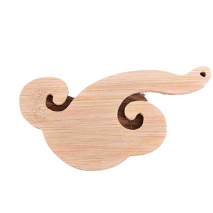 Aspas de abanico de madera Anruida con forma de nube, material natural de bambú para manualidades - Product Image 1