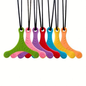 Collier à mâcher en forme de fléchettes, jouet sensoriel pour bébé, jouet à mâcher non toxique, jouets sensoriels pour enfants ayant des besoins spéciaux, âges 8-13, unisexe - Product Image 2
