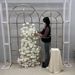 ترتيب زهور الزفاف الاستوائية ، لوحة الزهور المركزية خلفية قوس الزهور الأبيض - Product Image 2