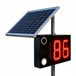 Panneaux <span class=keywords><strong>de</strong></span> signalisation routière à capteur radar LED, étanches, en aluminium, rechargeables à l'énergie solaire, personnalisables - Product Image 2