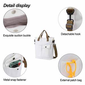 Bolsa de Compras Reutilizable de Lona Lisa Personalizable con Logotipo del Fabricante - Product Image 2