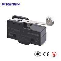 RENEW RZ-15GW2-B3 Micro-interrupteur à action rapide 15A, contact argenté, à levier à charnière momentané, interrupteur de fin de course industriel SPDT CE
