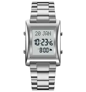 Montre numérique Skmei 1815 pour homme, mouvement original, multifonction, bracelet en acier inoxydable, couleur noire, montre de sport d'extérieur - Product Image 5