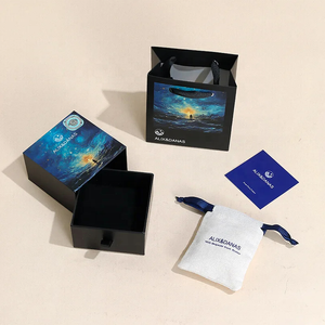 Boîte d'emballage de <span class=keywords><strong>bijoux</strong></span> avec logo personnalisé, ensemble de <span class=keywords><strong>bijoux</strong></span>, rangement pour collier, boucles d'oreilles, emballage de <span class=keywords><strong>bijoux</strong></span>, sac en papier, boîte à anneaux, boîte à tiroir coulissant - Product Image 6