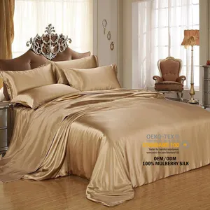 factory supply 100% Mulberry Silk bedcover silk bedding sets