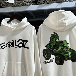 2026 di lusso leggero nuova Gorillaz Street King <span class=keywords><strong>Rock</strong></span> <span class=keywords><strong>Band</strong></span> 20 ° anniversario copertina retrò felpa con cappuccio Casual Versatile - Product Image 5