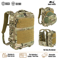Housse de casque GAF 500D en nylon 12L, panneau arrière de gilet tactique, sac à dos pour la plupart des porte-plaques, entraînement EDC