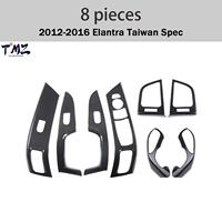 Autocollant intérieur pour panneau de commande des vitres et grille d'aération, conduite à gauche, pour Hyundai Elantra 2012-2016, version Taïwan