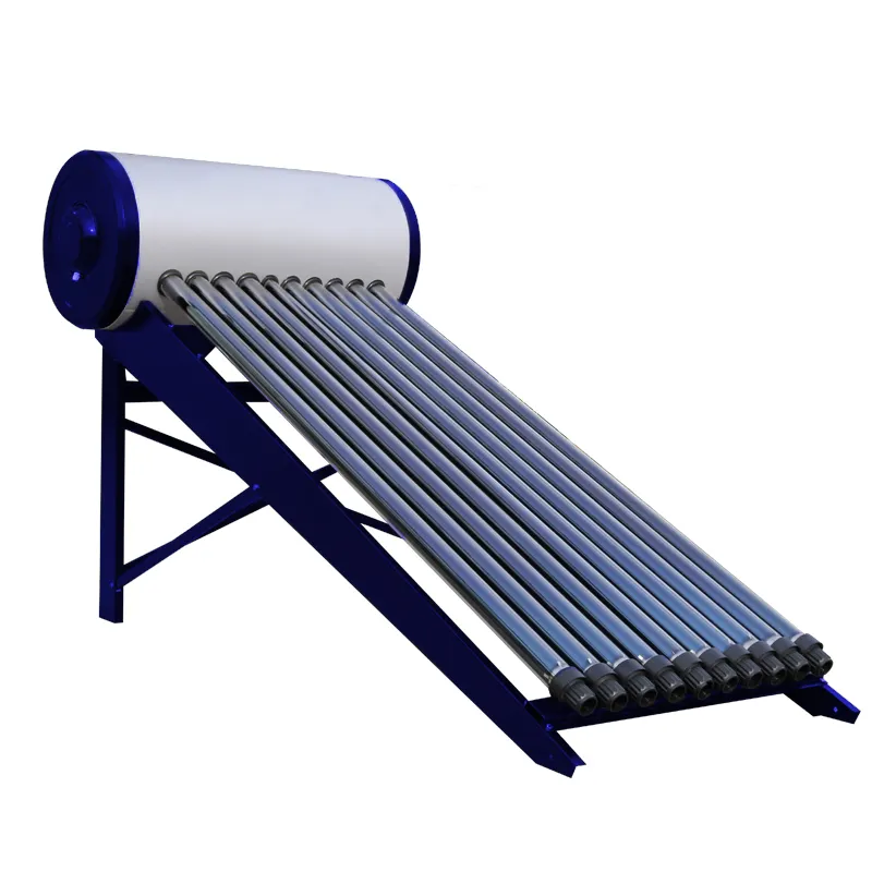 Solar water heater evacuated tube collector dh220-5 with stainless steel side cover dish