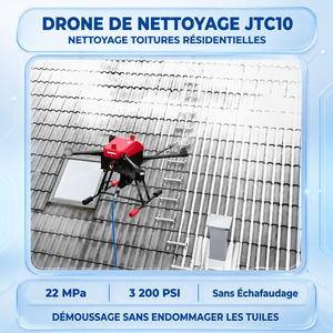 Drone de nettoyage de vitres de tours de bureaux à grande hauteur avec pulvérisation extérieure précise pour l'entretien des propriétés commerciales - Product Image 1