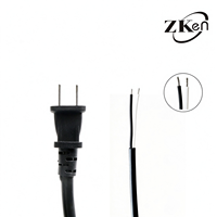 Cordon d'alimentation ZKen US, cordon d'alimentation 2 broches standard 250V pour TV, PS4, PS5, moniteur, Xbox, remplacement du cordon d'alimentation des appareils électroménagers
