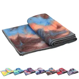 Sıcak satış özel baskı mat antideslizante battaniye hiçbir kayma mikrofiber kuru fit yoga havlusu