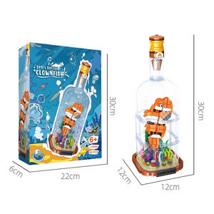 391 Piezas de Bloques de Construcción Transparentes con Luz LED, Lámpara Nocturna de Pez Payaso, Juguetes STEM DIY para Niños, Decoración del Hogar, Regalo - Product Image 2