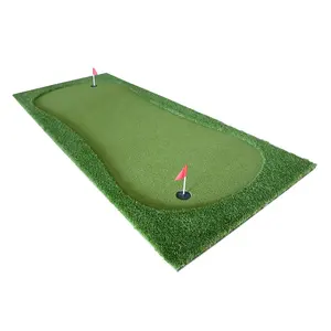 Коврик для игры в гольф для занятий на открытом воздухе и в помещении, для домашнего использования, зеленый