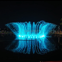 Fontaine musicale flottante DEWY pour extérieur, fontaine dansante, système étanche IP68, anti-corrosion, pour lac, rivière, aménagement paysager